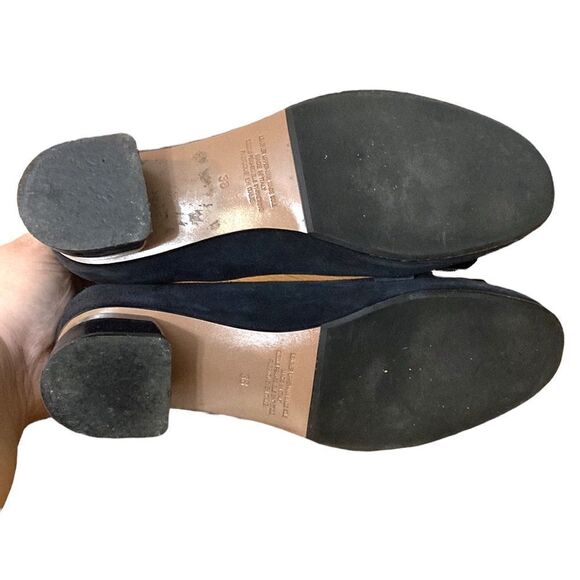 Napoleoni Suede Made in Italy Heeled Loafers Office Work Size 38 - Picture 7 of 11
